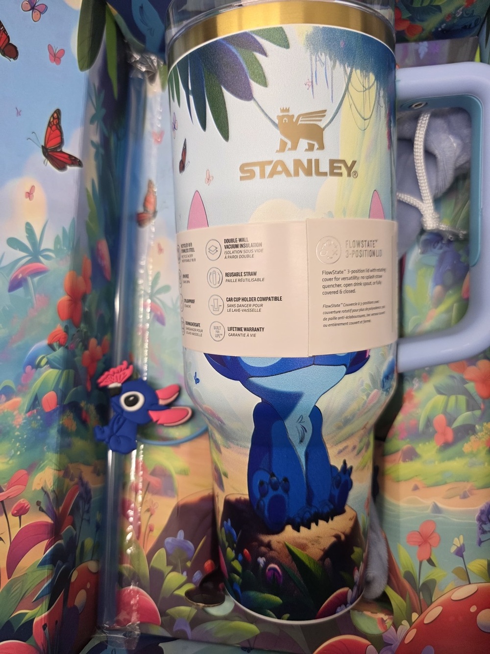 🆕 STANLEY 40 oz. Lilo & Stitch Tumbler black rare nwt box flowstate gift box - Picture 3 of 3